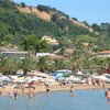 Italy, Marche, Grottammare beach, view from water
