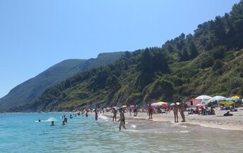 Italy, Marche, Mezzavalle beach, south