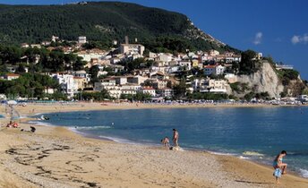 Italy, Marche, Numana beach, Old Town