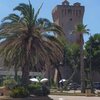 Italy, Marche, Porto Recanati beach, old tower