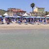 Italy, Marche, Porto San Giorgio beach, view from water