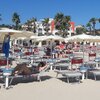 Italy, Marche, San Benedetto del Tronto beach, sunbeds