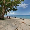 Mariana Islands, Tinian, Tachogna beach, sunbeds