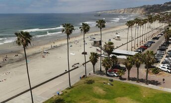 USA, California, San Diego, La Jolla beach, aerial view