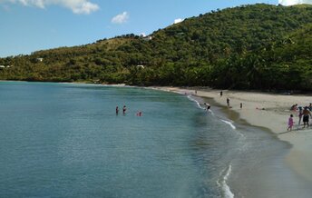 BVI, Tortola, Brewers Bay beach, water edge