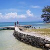 French Polynesia, Raiatea, Marae Taputapuatea beach, pier