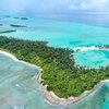 Maldives, Laamu, Rahaa island, aerial view