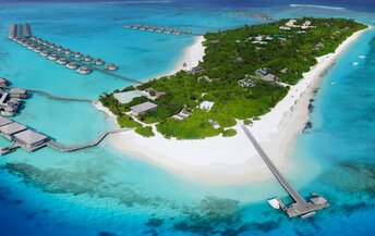 Maldives, Six Senses Laamu island, aerial view