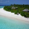 Maldives, Six Senses Laamu island, beach, aerial, left