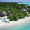 Maldives, Six Senses Laamu island, beach, aerial, right