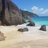 Seychelles, Mahe, Anse Du Riz beach, stones
