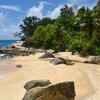 Seychelles, Mahe, Anse Machabee beach, right
