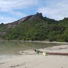 Seychelles, Mahe, Baie Ternay beach, low tide