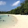 Seychelles, Mahe, Port Glaud beach, water edge