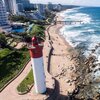 South Africa, Durban, Umhlanga beach, lighthouse