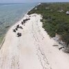 Tanzania, Zanzibar, Kijambani, middle beach, aerial, south