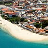 Tanzania, Zanzibar, Stone Town beach, aerial view