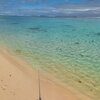 Cook Islands, Rarotonga, Aroa beach, clear water
