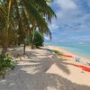 Cook Islands, Rarotonga, Aroa beach, kayaks