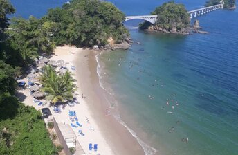 Dominican Republic, Playa Cayacoa beach, view from above