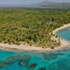 Dominican Republic, Playa Esmeralda beach, reef, aerial