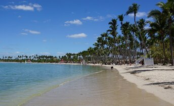 Dominican Republic, Playa Nueva Romana beach, view to north