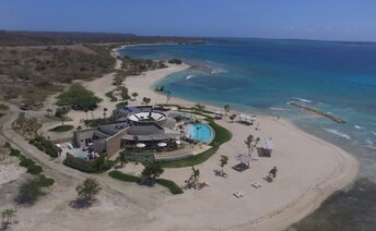 Dominican Republic, Playa Punta Arena beach, aerial view