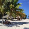 Dominican Republic, Saona, Playa Bonita beach, bench