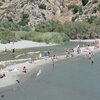 Greece, Crete, Preveli beach, view from water