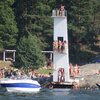 Norway, Ingierstrand beach, view from water