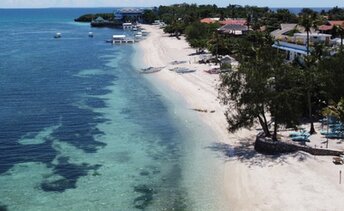 Philippines, Malapascua, Bounty beach, aerial view