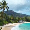Seychelles, Mahe, Avani Barbarons beach, view from west