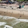 South Africa, Durban, Golden Mile Beach, aerial view
