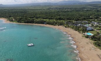 Dominicana, Playa Bergantin beach, aerial view