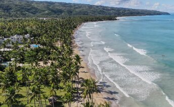 Dominicana, Playa Coson beach, aerial view