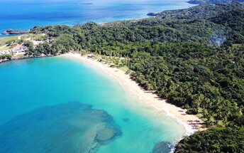 Dominicana, Playa El Moron beach, aerial view