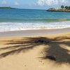 Доминикана, Пляж Плайя-Эль-Морон, тень пальмы