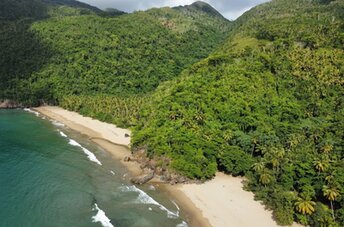 Dominicana, Playa El Valle beach, aerial view