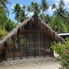 French Polynesia, Huahine, Motu Mahare beach, hut