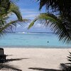 French Polynesia, Huahine, Motu Mahare beach, palms