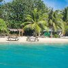 French Polynesia, Huahine, Motu Murimaora, beach, view from water