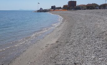 Italy, Marche, Marotta beach, water edge