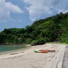 Japan, Amami Oshima, Kuninao beach, kayaks