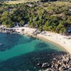 Mexico, Puerto Escondido, Playa Manzanillo beach, aerial view