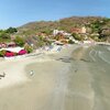 Mexico, Zihuatanejo beach, aerial view, east