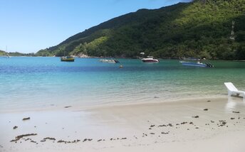 Seychelles, Mahe, Maya beach, water edge