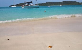 Antigua, Hermitage Bay beach, wet sand