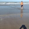 Argentina, Costa del Este beach, wet sand
