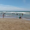 Argentina, Las Toninas beach, shallow water