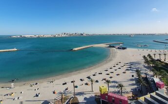 Bahrain, Marassi beach, aerial view